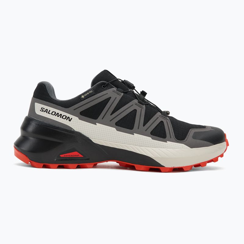 Men's running shoes Salomon Speedcross Peak GTX black/castlerock/cherry tomato 2