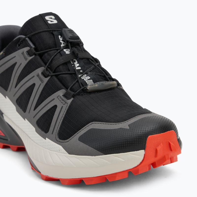 Men's running shoes Salomon Speedcross Peak GTX black/castlerock/cherry tomato 7