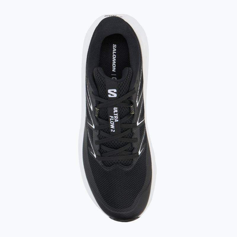 Men's running shoes Salomon Ultra Flow 2 black/white/agave green 5