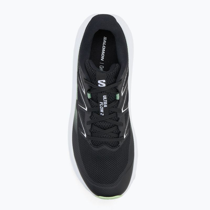 Men's running shoes Salomon Ultra Flow 2 black/white/patina green 5