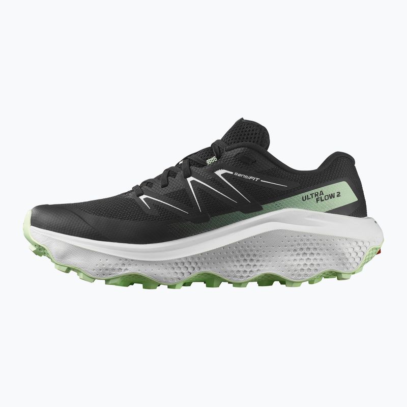 Men's running shoes Salomon Ultra Flow 2 black/white/patina green 10