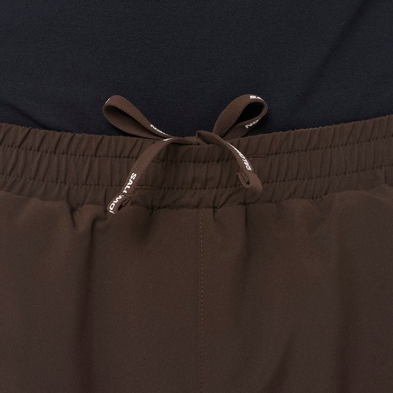 Men's running shorts Salomon Shakeout C 2IN1 7" coffee bean 2