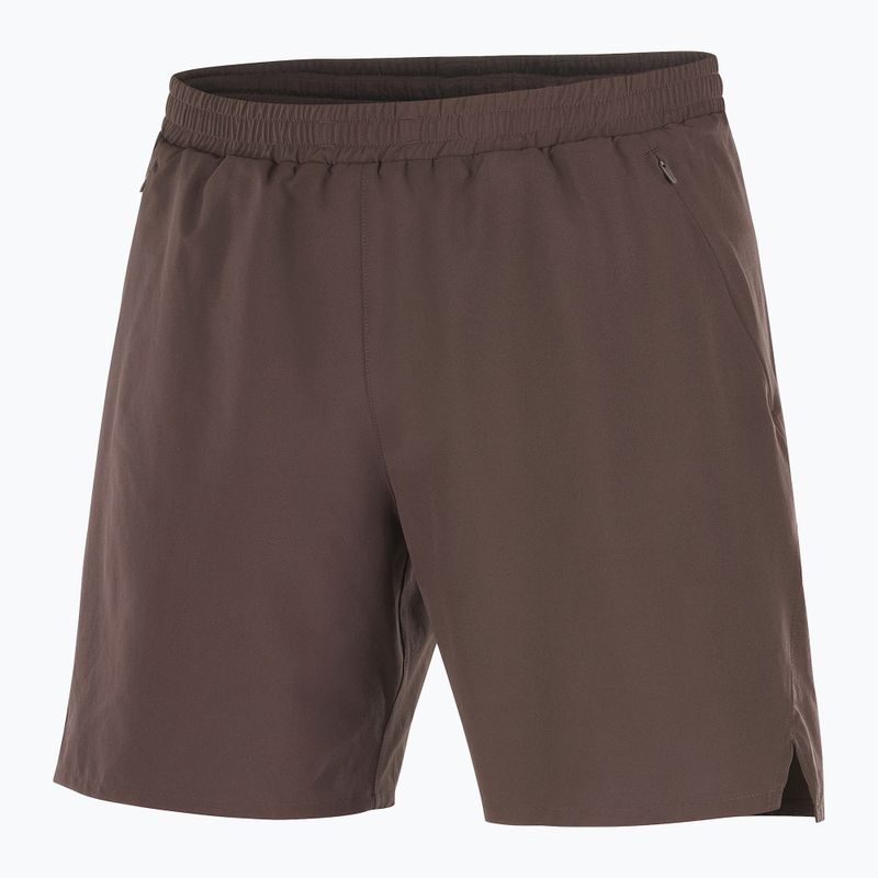 Men's running shorts Salomon Shakeout C 2IN1 7" coffee bean 4