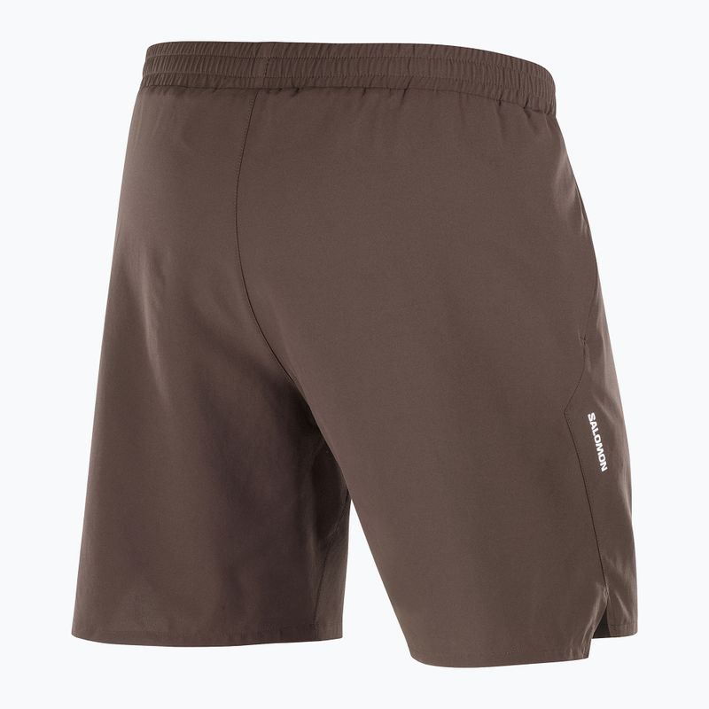 Men's running shorts Salomon Shakeout C 2IN1 7" coffee bean 6