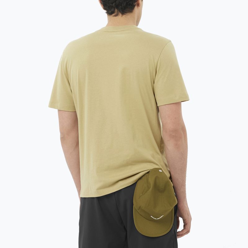 Men's T-shirt Salomon Logo gray green 2