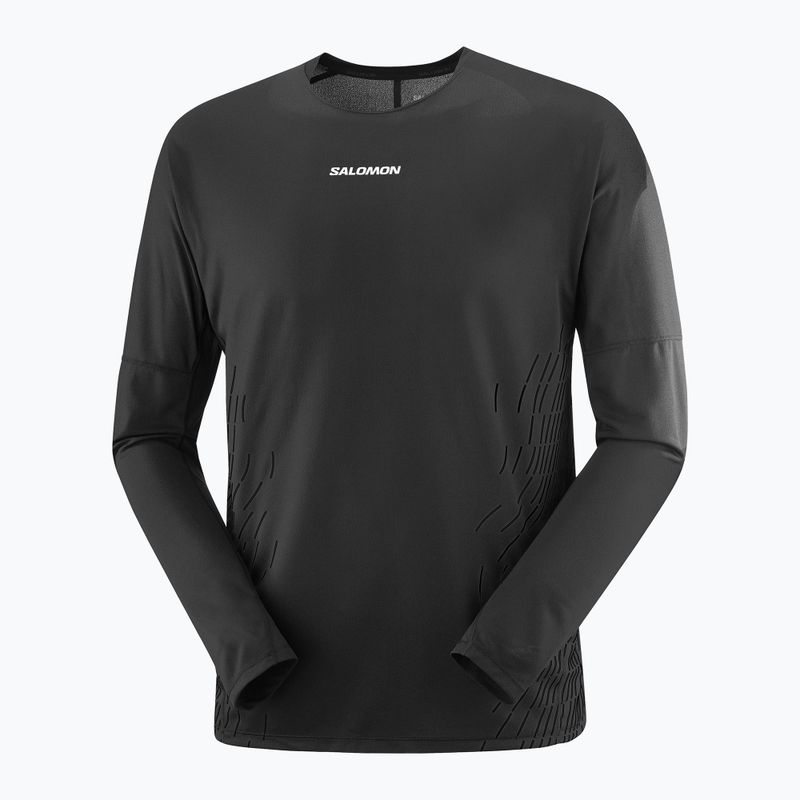 Men's running longsleeve Salomon Sense Aero GFX deep black 3
