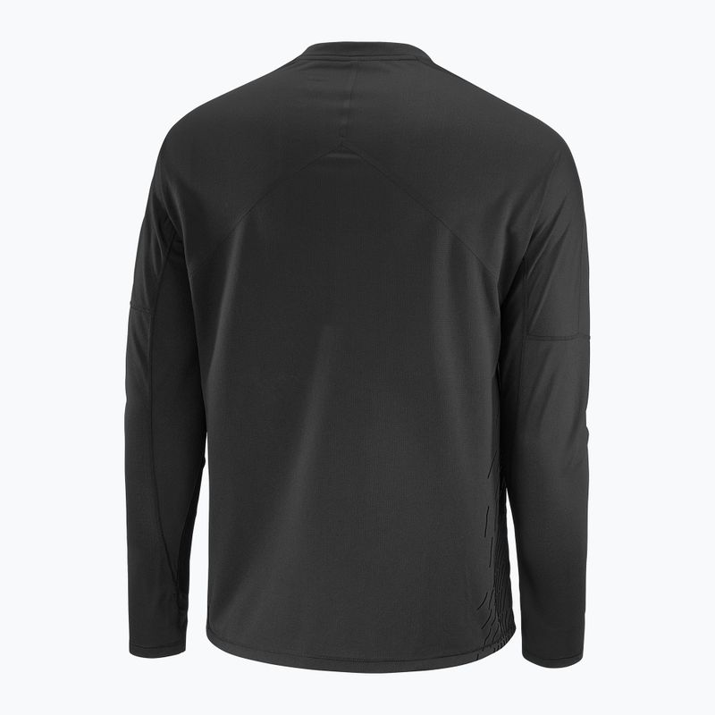 Men's running longsleeve Salomon Sense Aero GFX deep black 4