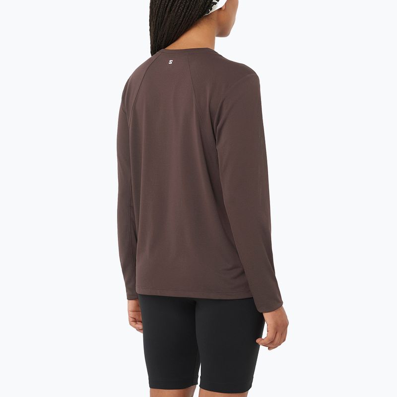 Women's longsleeve Salomon Shakeout Core coffee bean 2