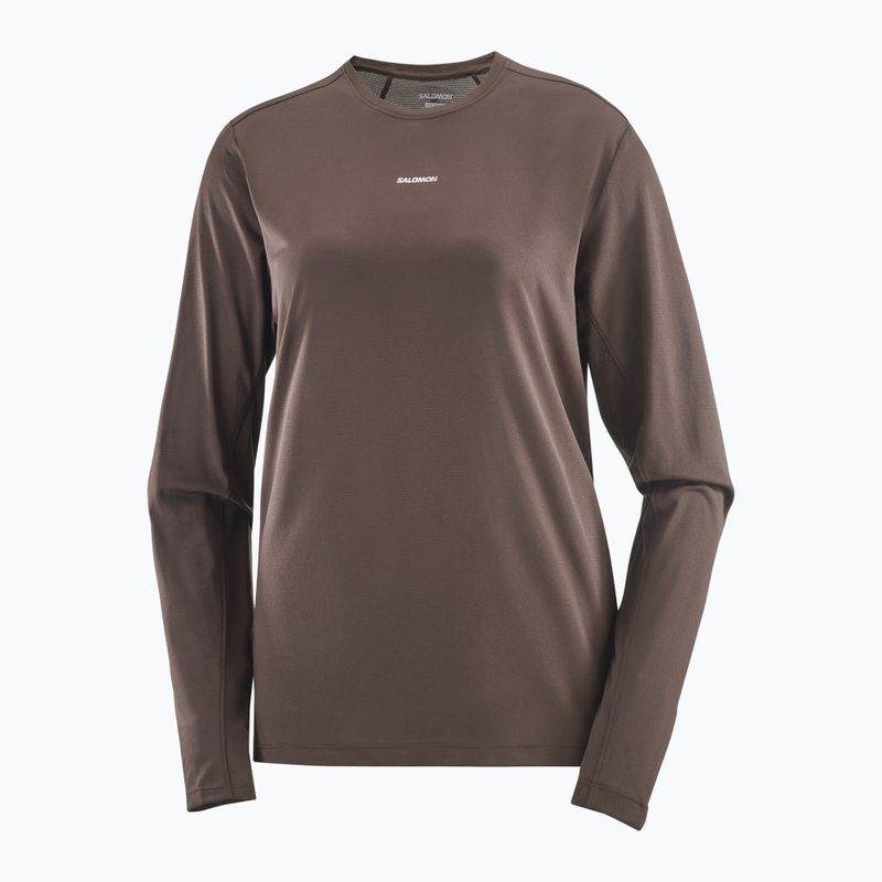 Women's longsleeve Salomon Shakeout Core coffee bean 3