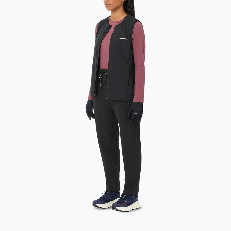 Women's running trousers Salomon Shakeout Hexaflow Pants deep black 2