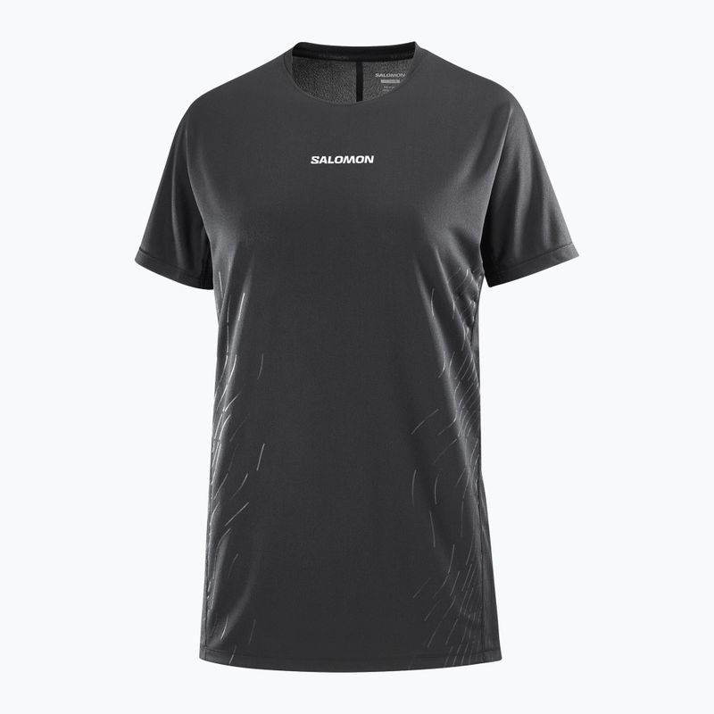 Women's running top Salomon Sense Aero SS Tee GFX deep black 3