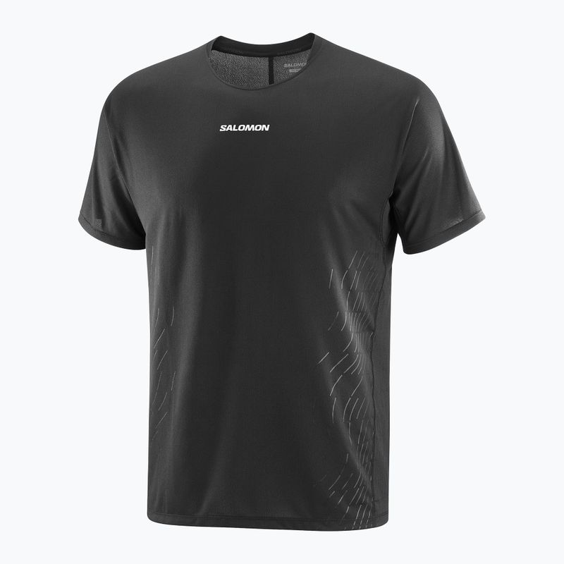 Men's running top Salomon Sense Aero GFX deep black 3