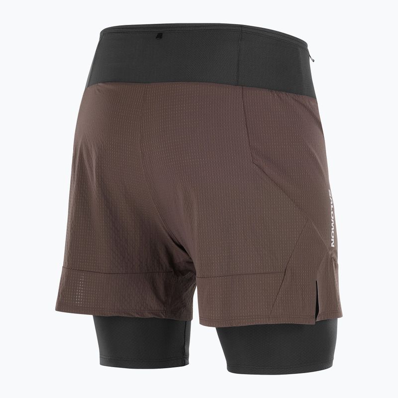 Men's running shorts Salomon Sense 2IN1 coffee bean 7