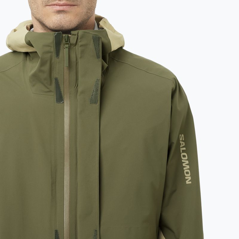 Men's softshell jacket Salomon Outherpath Pro 2.5 l gray green/grape leaf 4