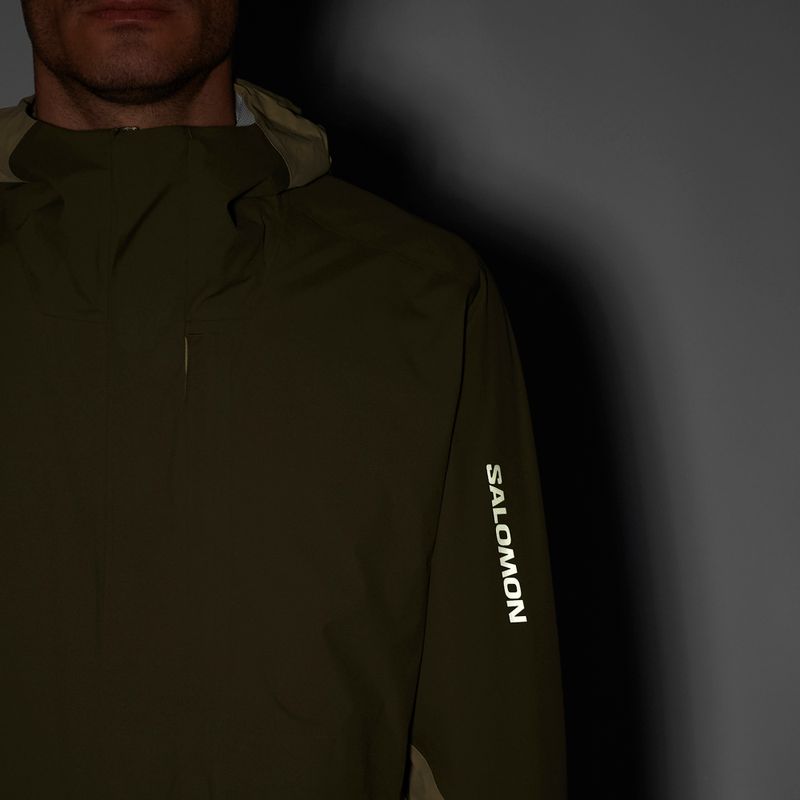 Men's softshell jacket Salomon Outherpath Pro 2.5 l gray green/grape leaf 7