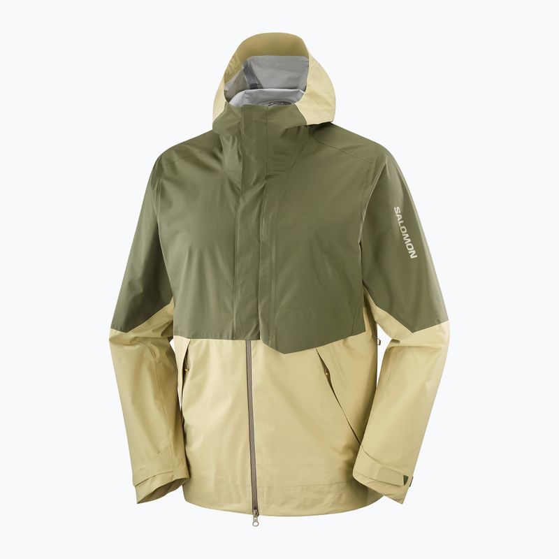 Men's softshell jacket Salomon Outherpath Pro 2.5 l gray green/grape leaf 9