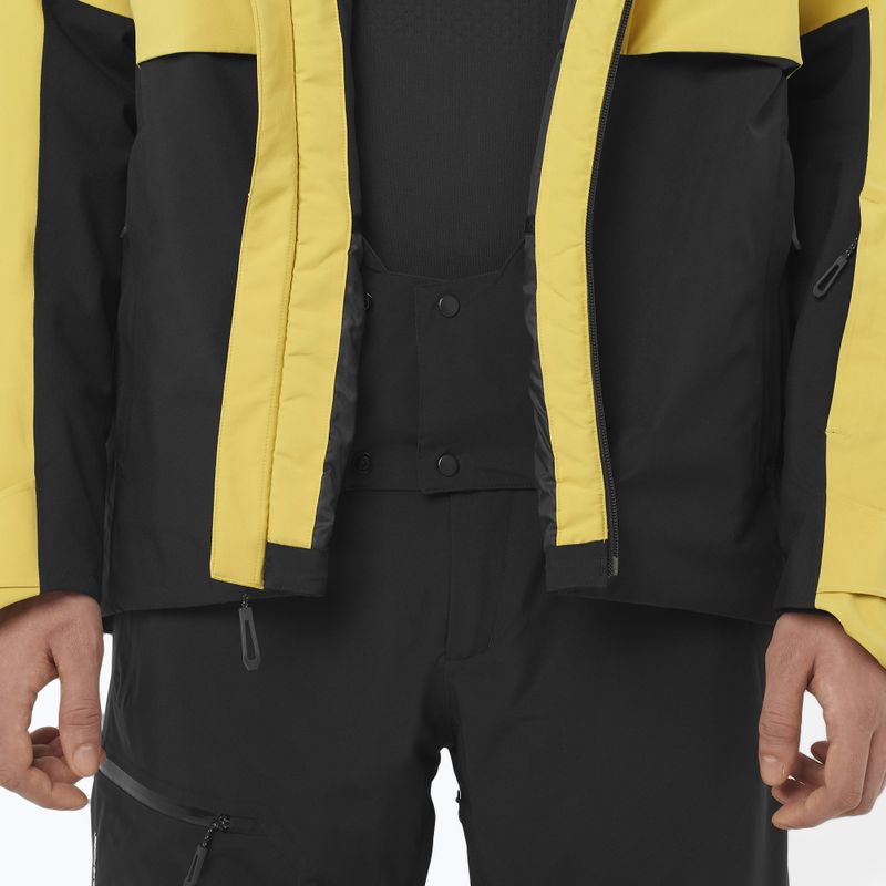 Men's ski jacket Salomon Brilliant 2.0 cress green/deep black 5