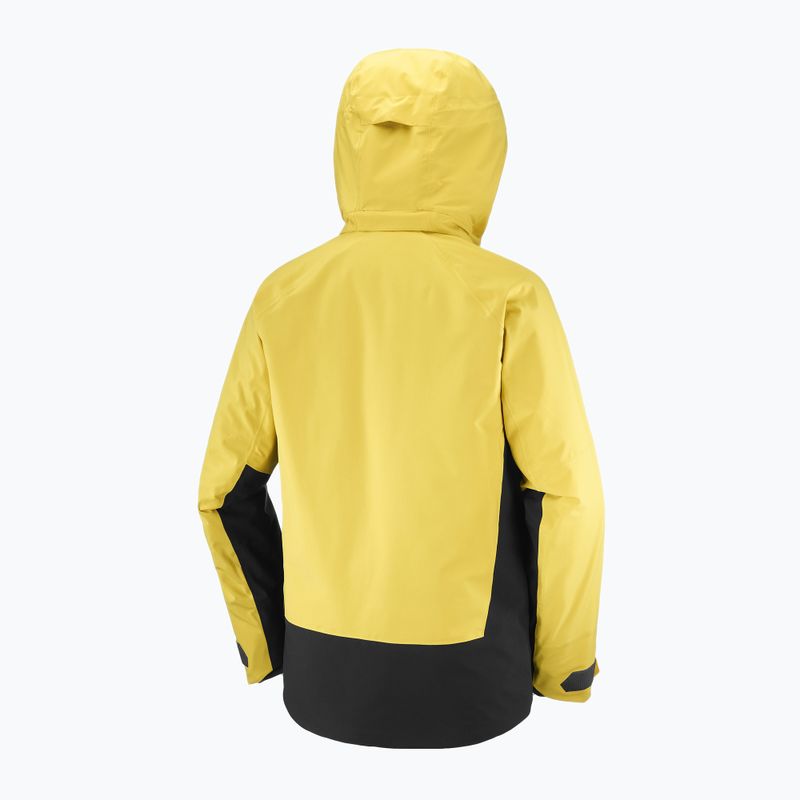 Men's ski jacket Salomon Brilliant 2.0 cress green/deep black 10