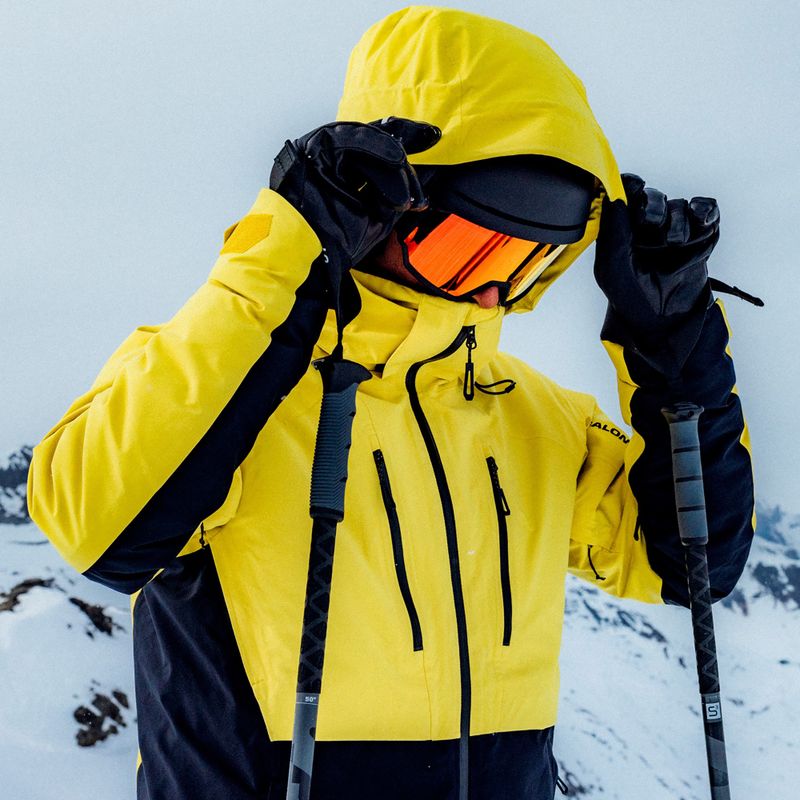 Men's ski jacket Salomon Brilliant 2.0 cress green/deep black 12