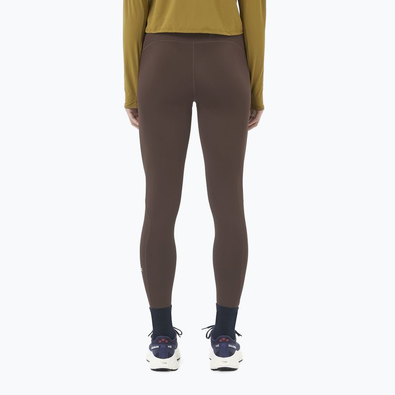 Women's running leggings Salomon SHAKEout Core 28" coffee bean 2