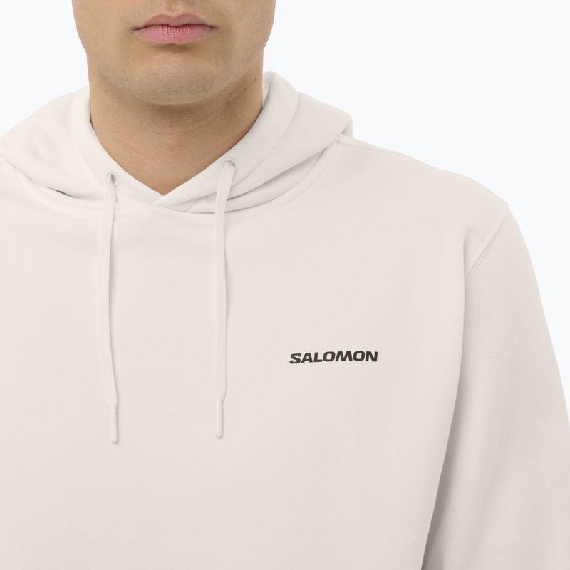 Men's sweatshirt Salomon Chest Logo Hoodie whisper white 3