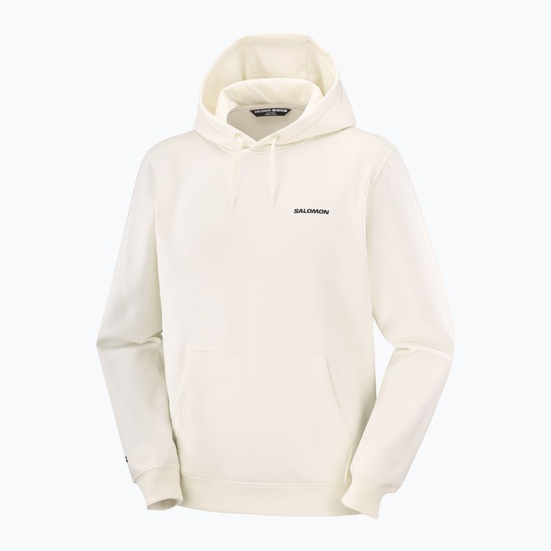 Men's sweatshirt Salomon Chest Logo Hoodie whisper white 5
