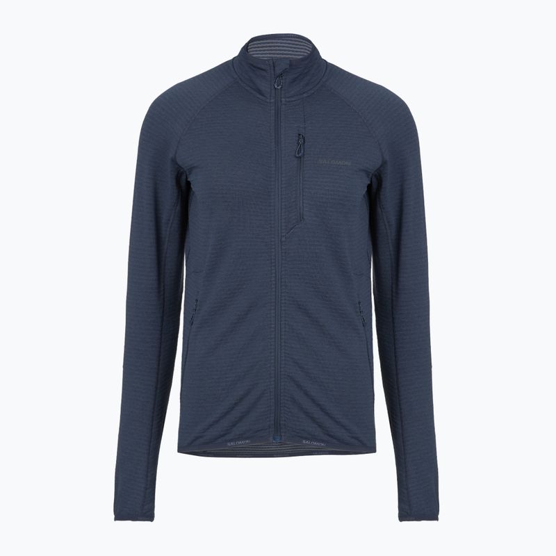 Women's fleece sweatshirt Salomon Lightwarm Full Zip blue nights 5