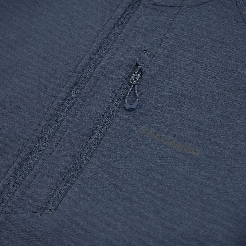 Women's fleece sweatshirt Salomon Lightwarm Full Zip blue nights 7