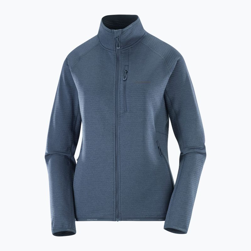 Women's fleece sweatshirt Salomon Lightwarm Full Zip blue nights 5