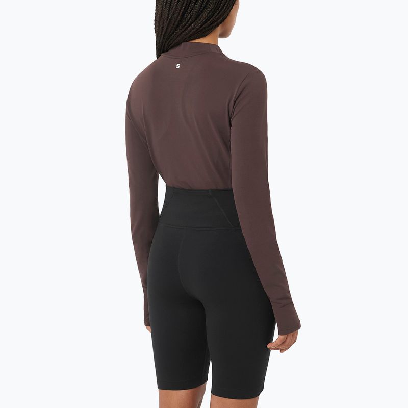 Women's running longsleeve Salomon Bliss coffee bean 2