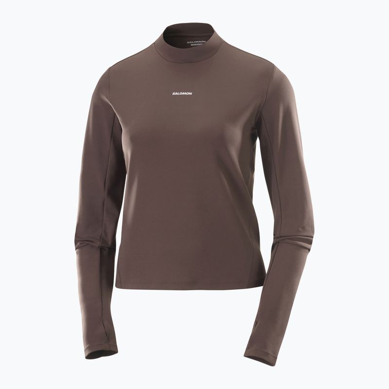 Women's running longsleeve Salomon Bliss coffee bean 3