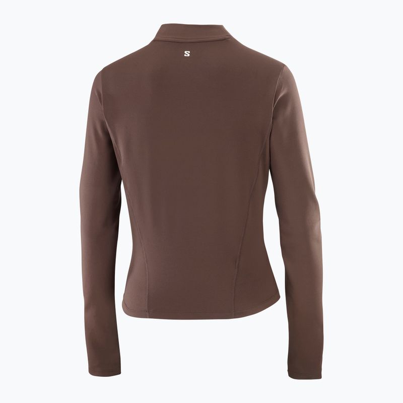 Women's running longsleeve Salomon Bliss coffee bean 4