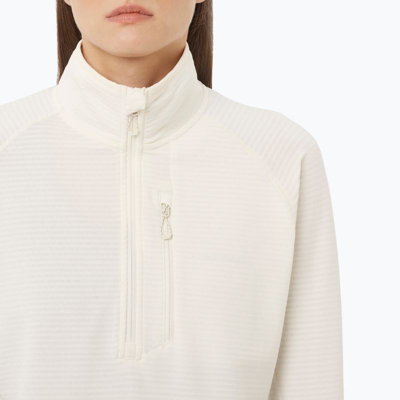 Women's trekking sweatshirt Salomon Essential Lightwarm Half Zip whisper white 3