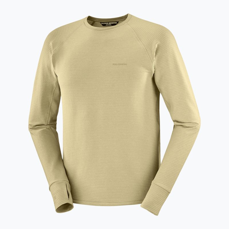 Men's Salomon Essential Lightwarm CN sweatshirt gray green 4