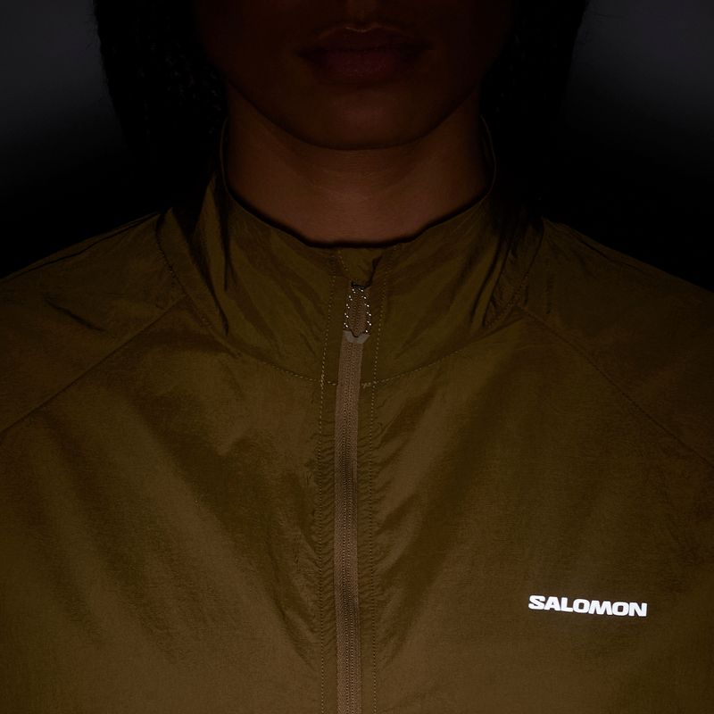 Women's running jacket Salomon Shakeout Fly brilliant olive 6