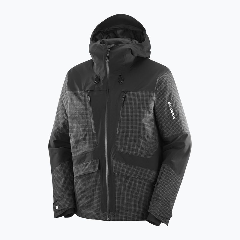 Men's ski jacket Salomon Spark deep black 8