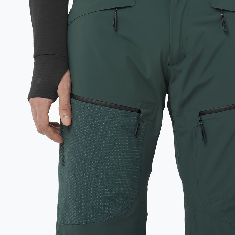 Men's ski trousers Salomon Spectral green gables 3