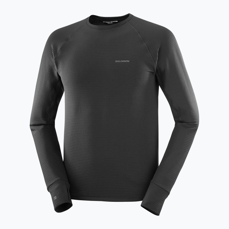 Men's sweatshirt Salomon Essential Lightwarm CN deep black 5