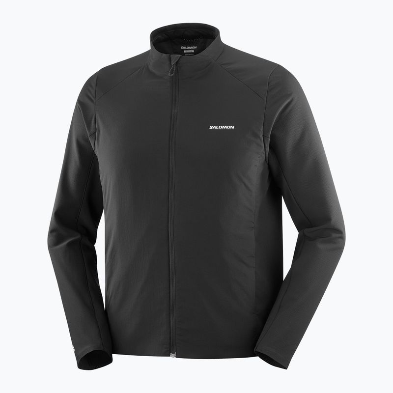Men's running sweatshirt Salomon Mountain Flex Hybrid deep black 5