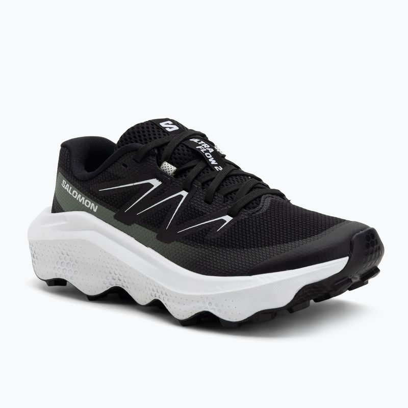 Women's running shoes Salomon Ultra Flow 2 black/white/agave green