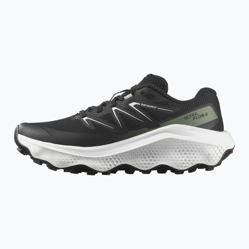 Women's running shoes Salomon Ultra Flow 2 black/white/agave green 10