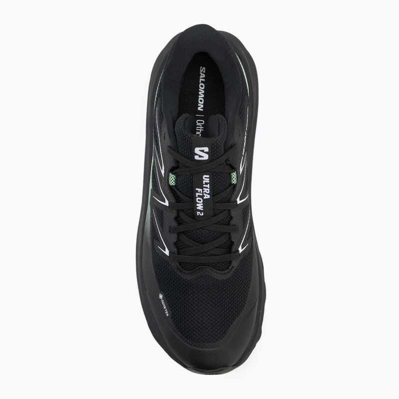 Men's running shoes Salomon Ultra Flow 2 GTX black/black/patina green 5