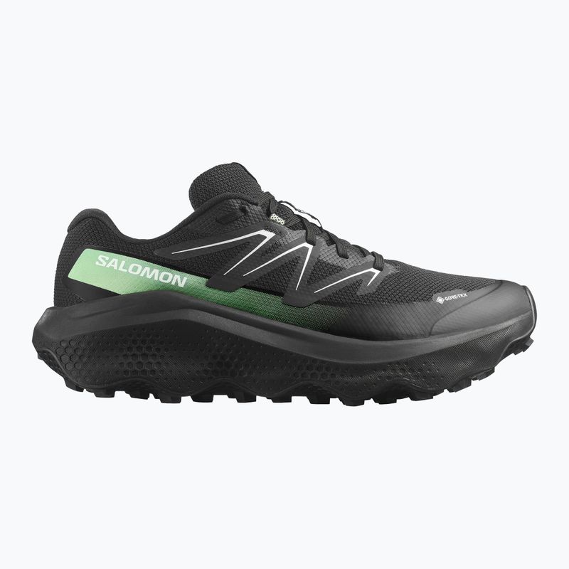 Men's running shoes Salomon Ultra Flow 2 GTX black/black/patina green 8