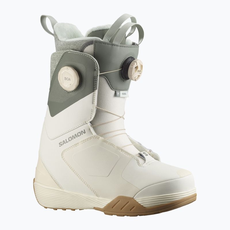 Women's snowboard boots Salomon Kiana Dual Boa W vanillaice/agave green/clearly aqua 6
