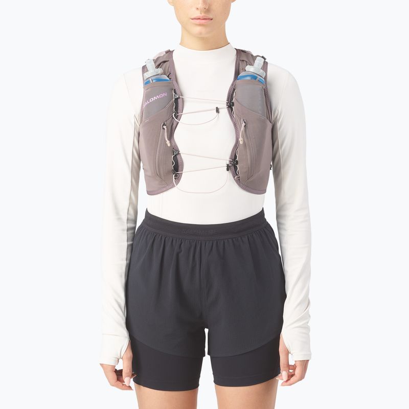 Women's running vest Salomon Advance Skin 12 Gradient Set iron/shadow gray 4