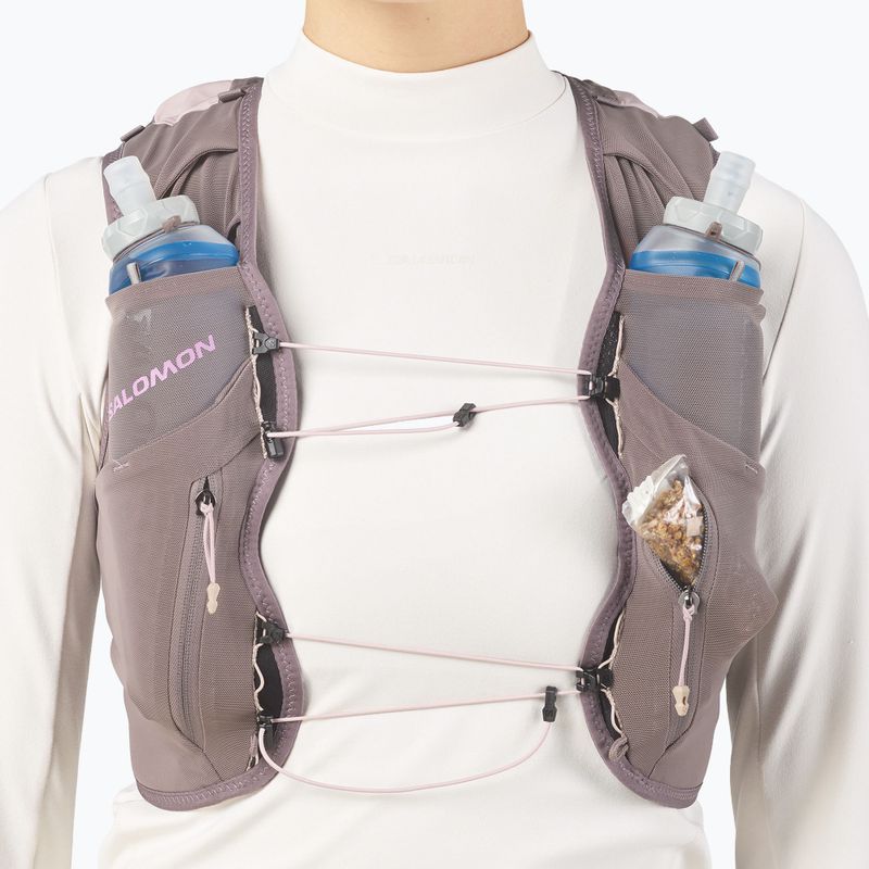 Women's running vest Salomon Advance Skin 12 Gradient Set iron/shadow gray 6