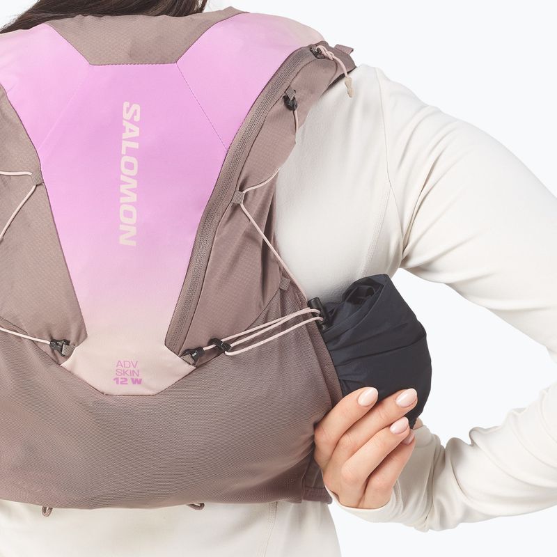 Women's running vest Salomon Advance Skin 12 Gradient Set iron/shadow gray 11