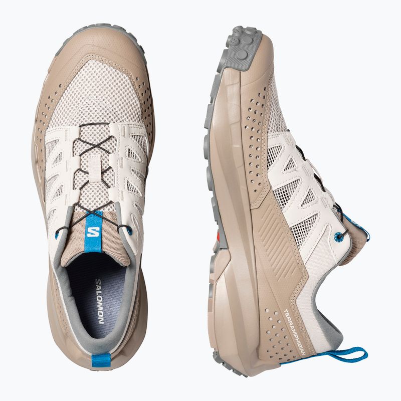 Men's hiking boots Salomon Techamphibian 5 rainy day/desert tan/mykonos blue 6