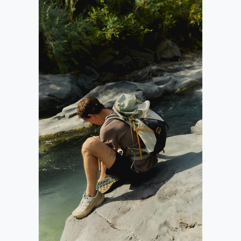 Men's hiking boots Salomon Techamphibian 5 rainy day/desert tan/mykonos blue 10