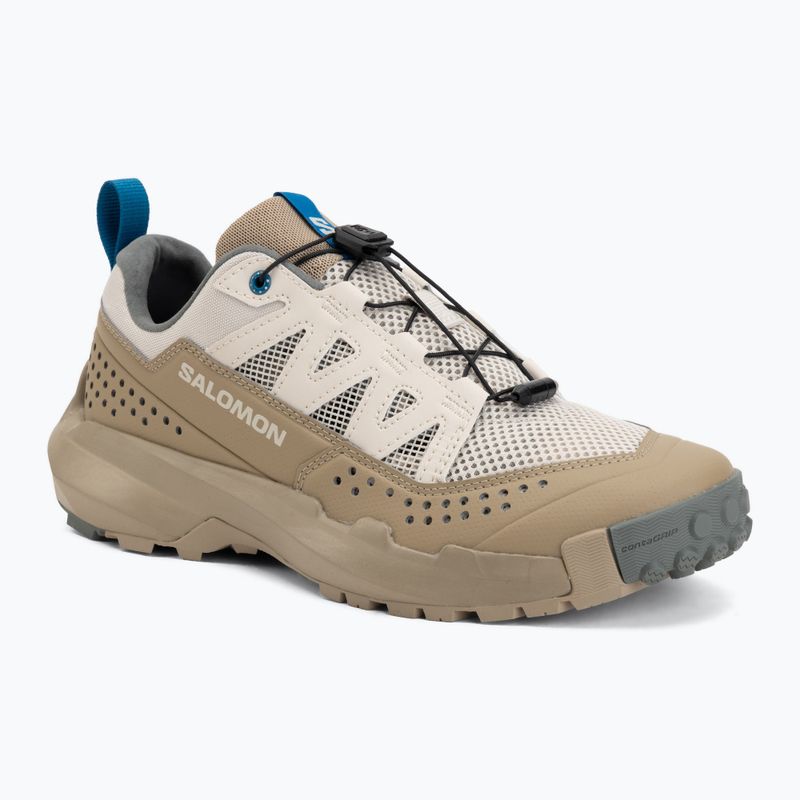 Men's hiking boots Salomon Techamphibian 5 rainy day/desert tan/mykonos blue 2